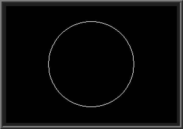 Drawing circle in basic using square root function