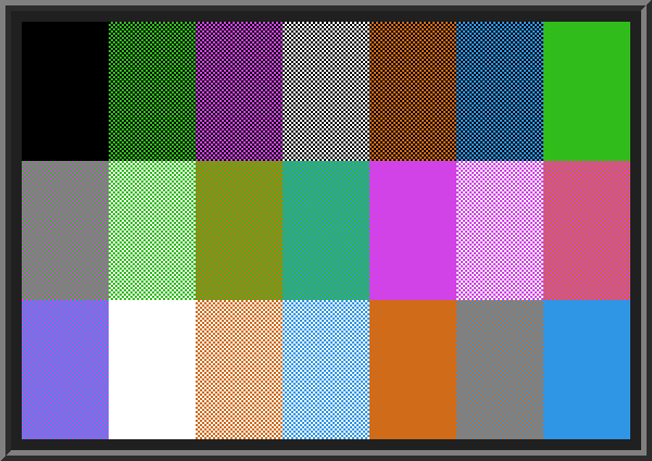 BASIC hi-res distinct mixed and solid colors