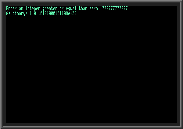 Decimal to binary conversion: loss of precision with large values