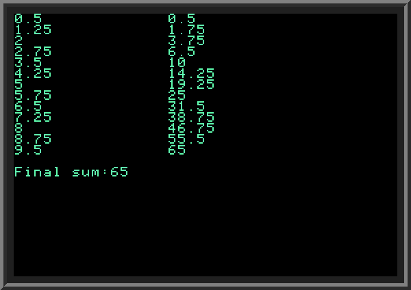 FOR loop with non-integer start and end values and step